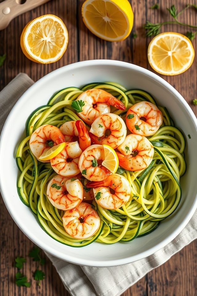shrimp zucchini garlic lemon