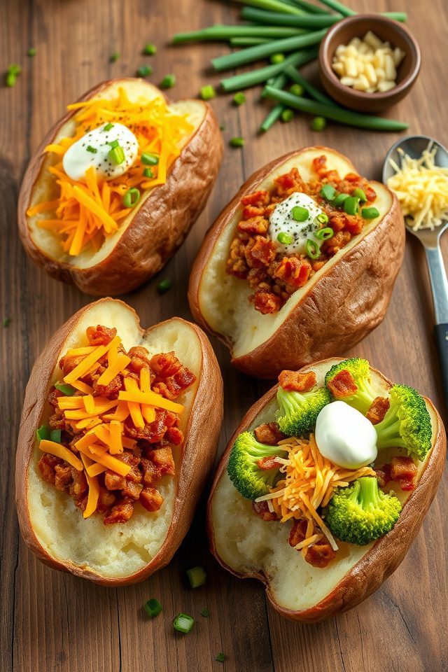 simple baked potato toppings