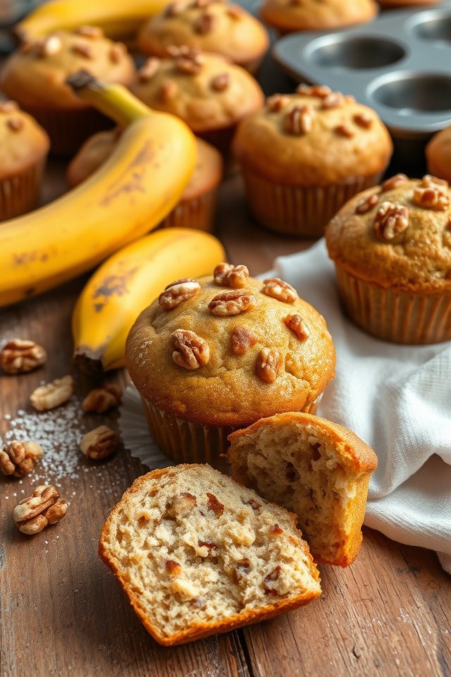 simple banana nut muffins