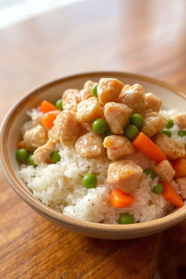 simple chicken rice bowl
