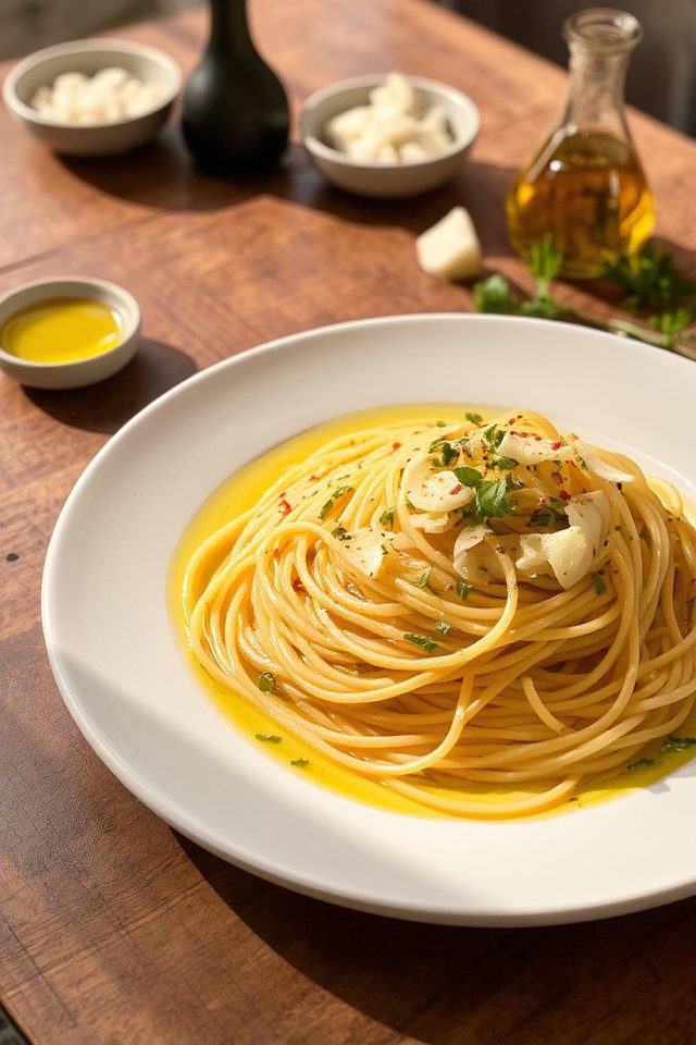 simple garlicky spicy pasta