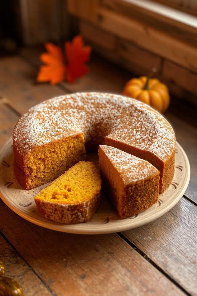 simple pumpkin spice cake
