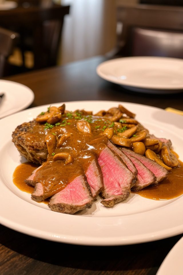 sirloin steak mushroom sauce