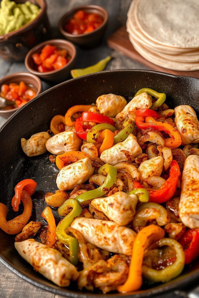 sizzling chicken fajita night