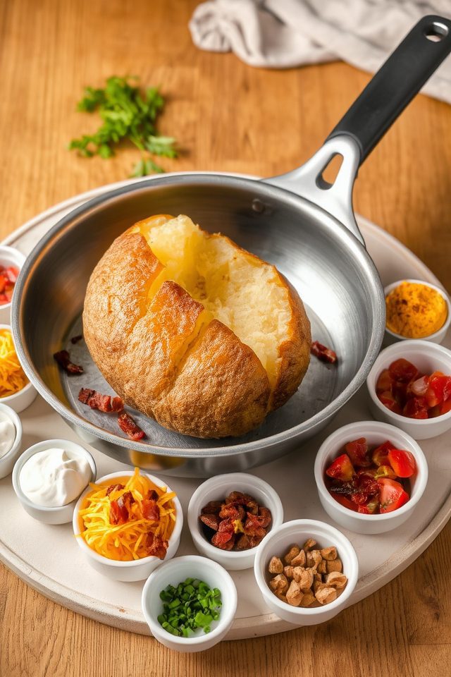 skillet baked potato bar
