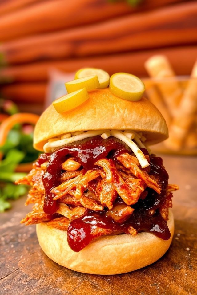 slow cooked chicken sliders