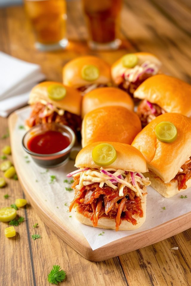 slow cooked pork barbecue sliders