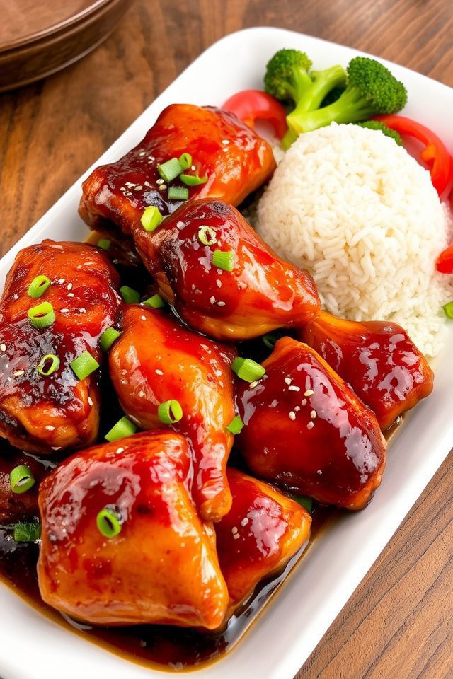 slow cooked teriyaki chicken