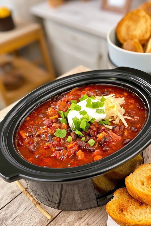 slow cooker black chili