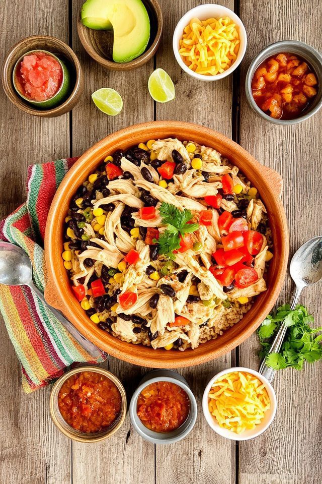 slow cooker chicken bowl