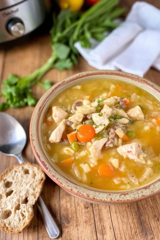 slow cooker chicken soup