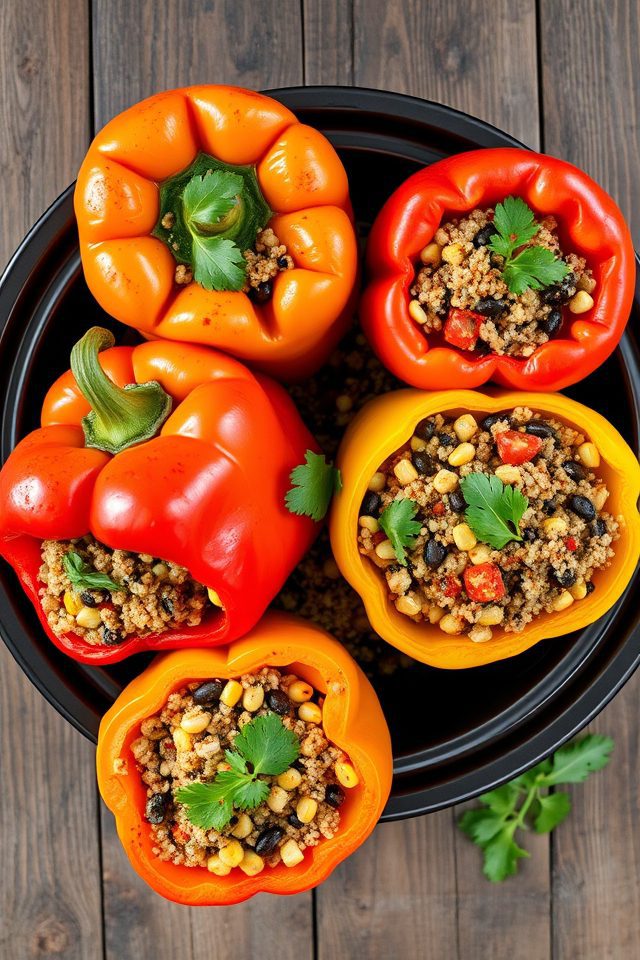slow cooker stuffed peppers