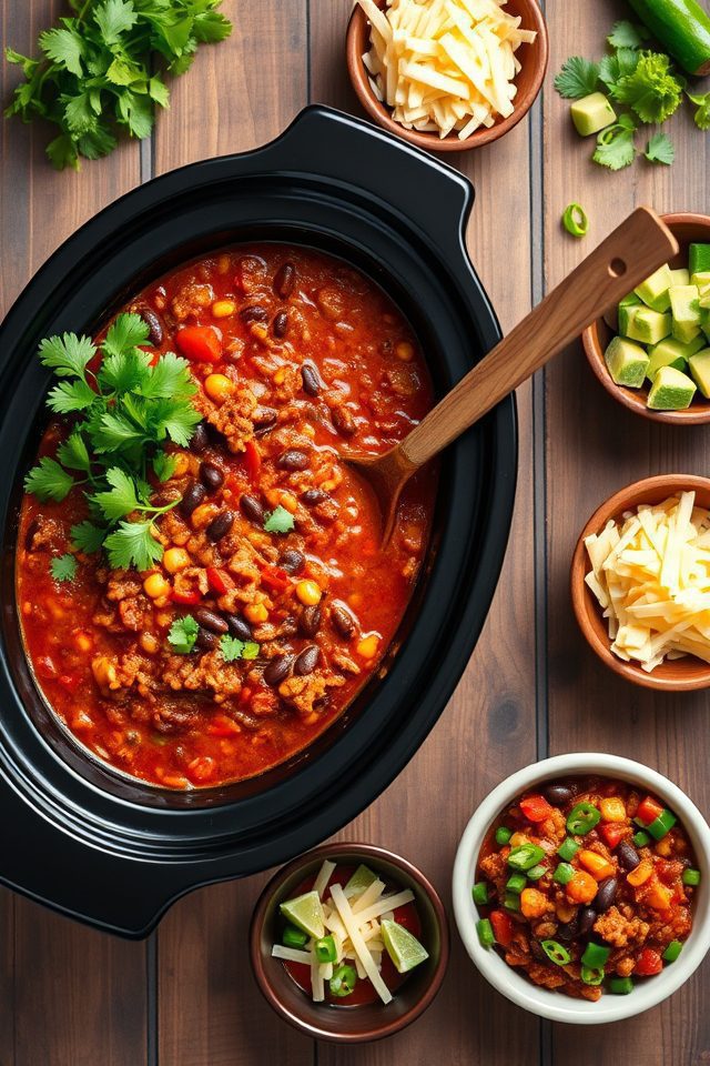 slow cooker turkey chili