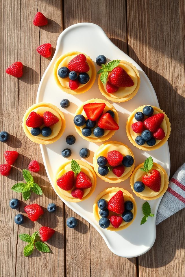 small berry topped cheesecakes
