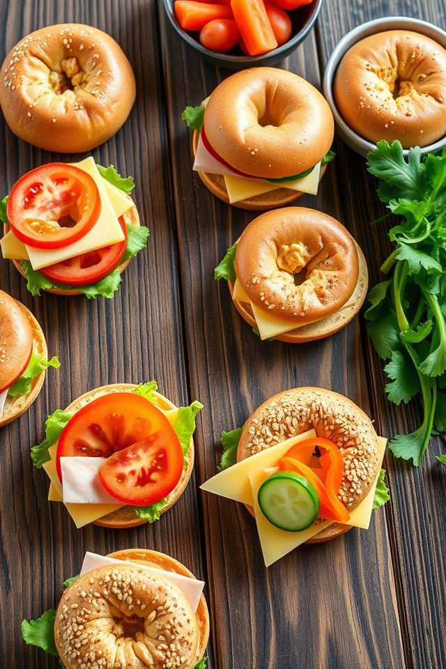 small circular sandwich bites