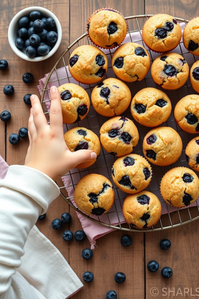 small sized blueberry baked goods