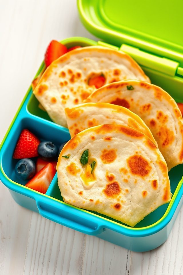 small vegetable filled quesadillas