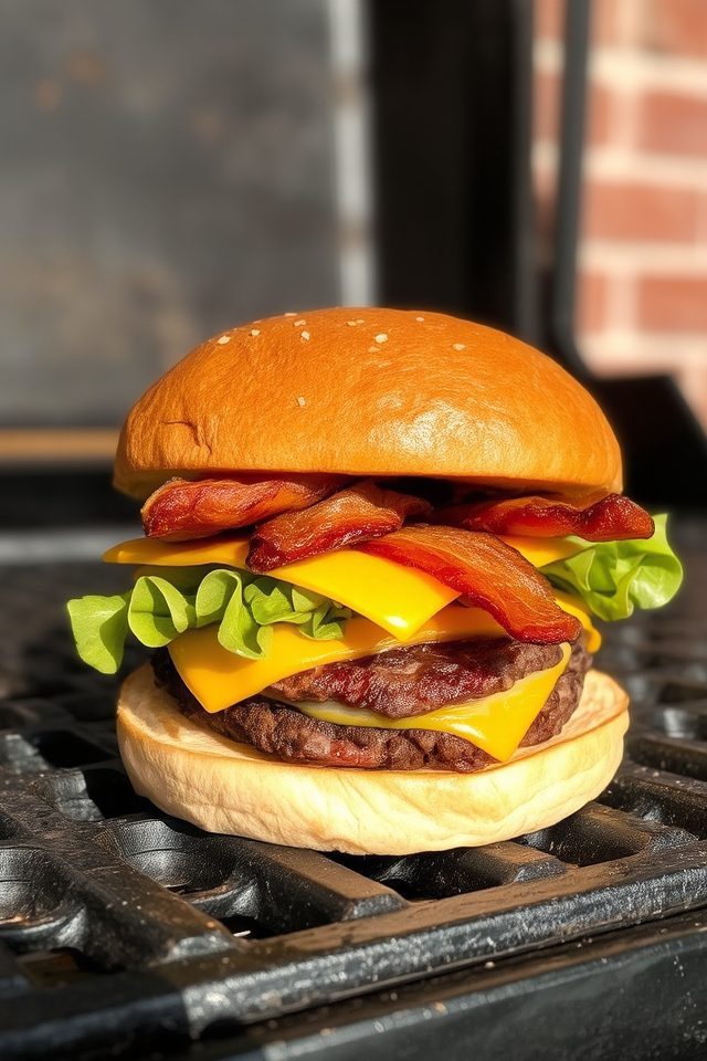 smoked bacon cheese burgers