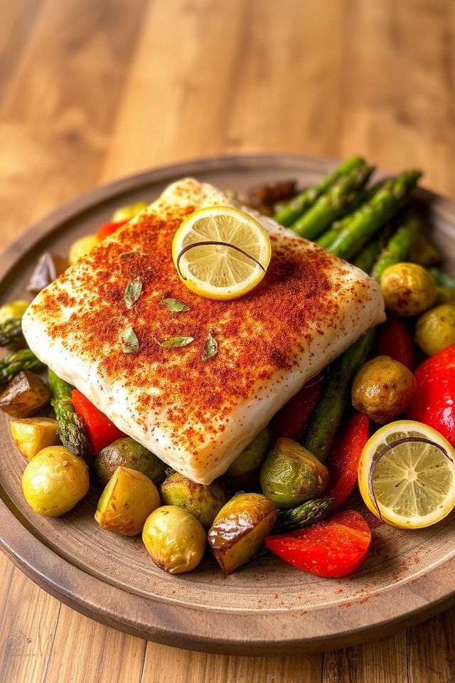smoked cod roasted vegetables
