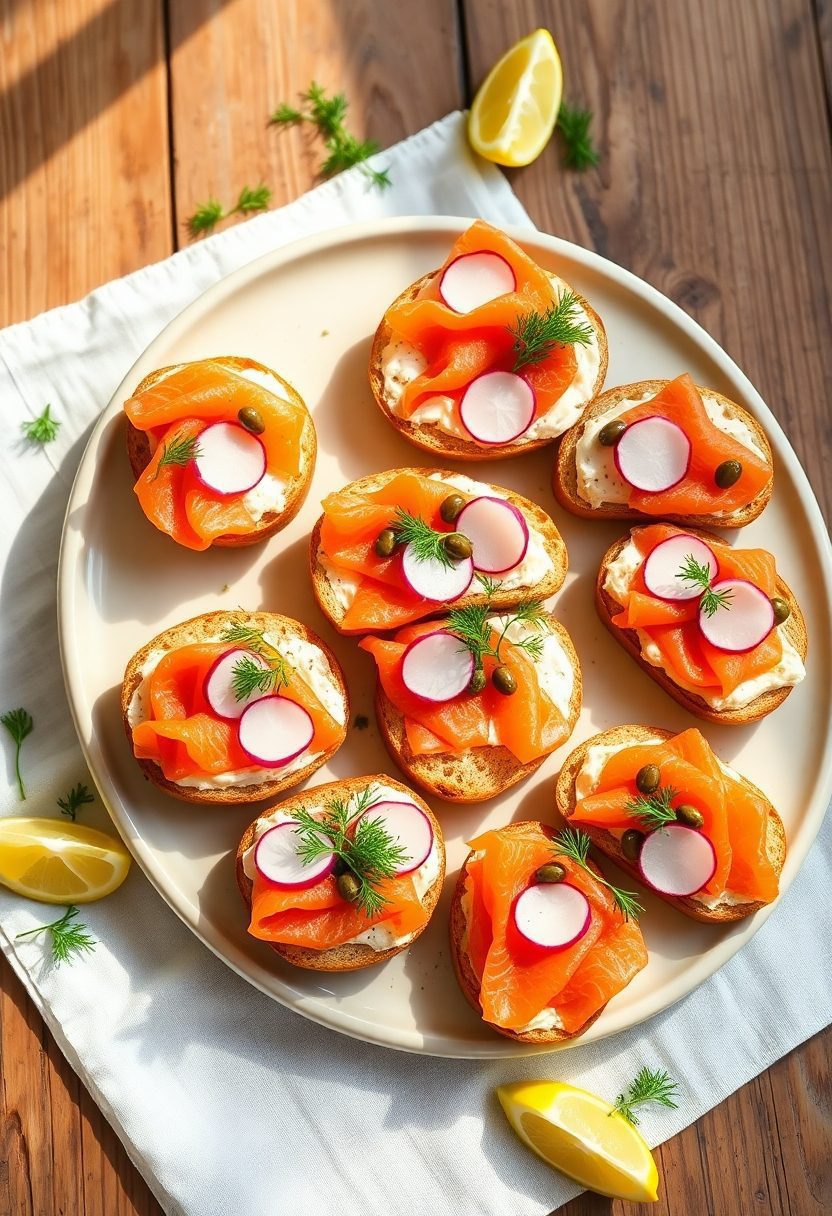 smoked salmon breakfast appetizer