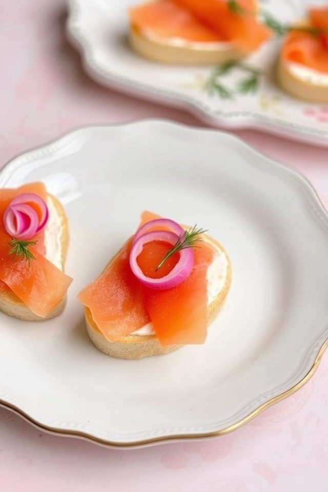 smoked salmon tea sandwiches