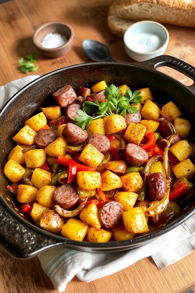 smoked sausage potato skillet