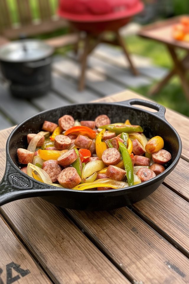 smoked sausage skillet meal