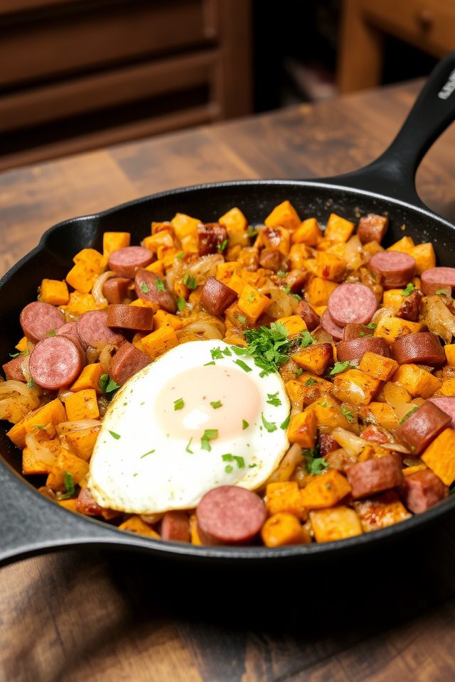 smoked sausage sweet hash