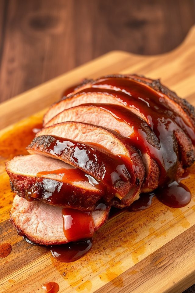 smoked turkey with sauce