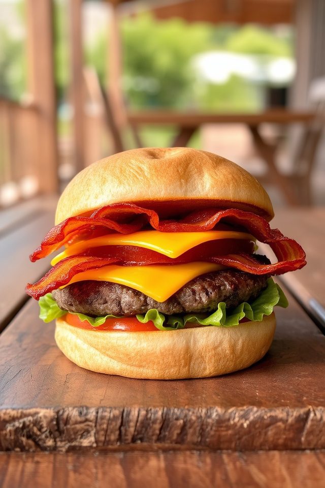 smoky bacon cheese burgers