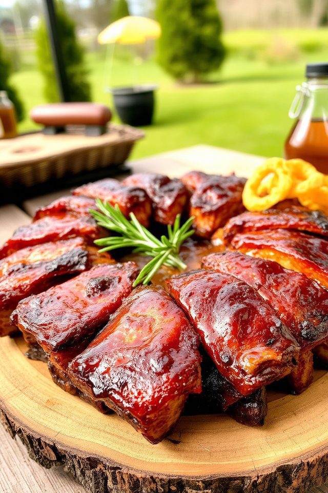 smoky bourbon chicken ribs