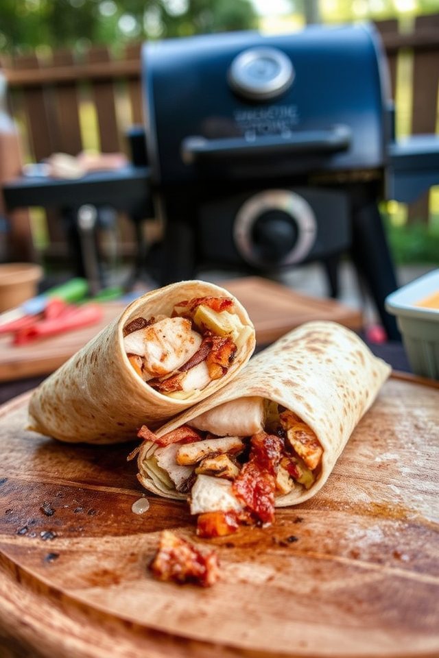 smoky grilled chicken wrap