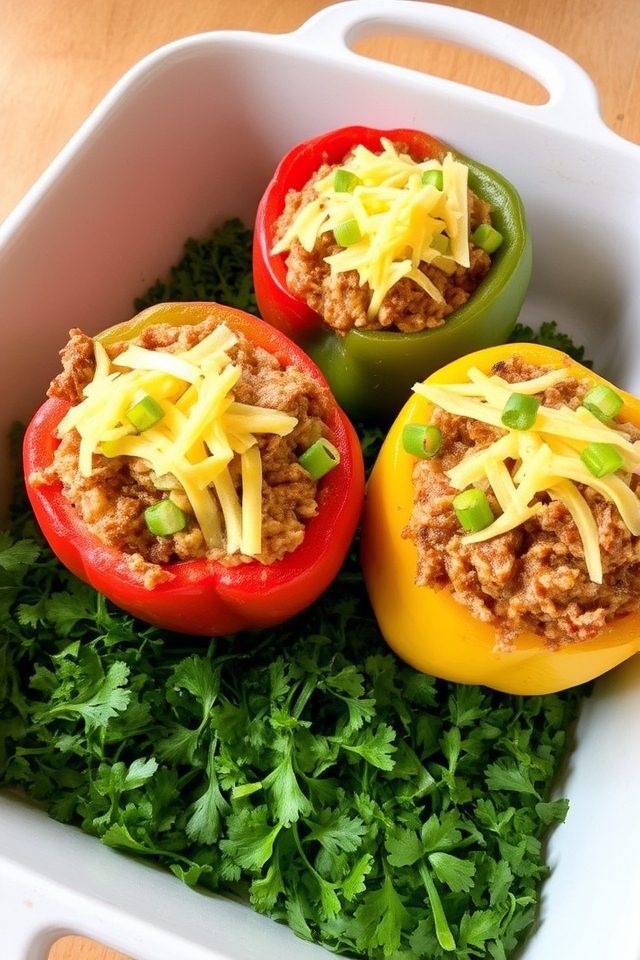 smoky pork stuffed peppers