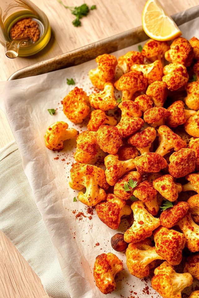 smoky roasted cauliflower florets