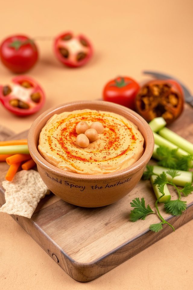 smoky sweet hummus dip