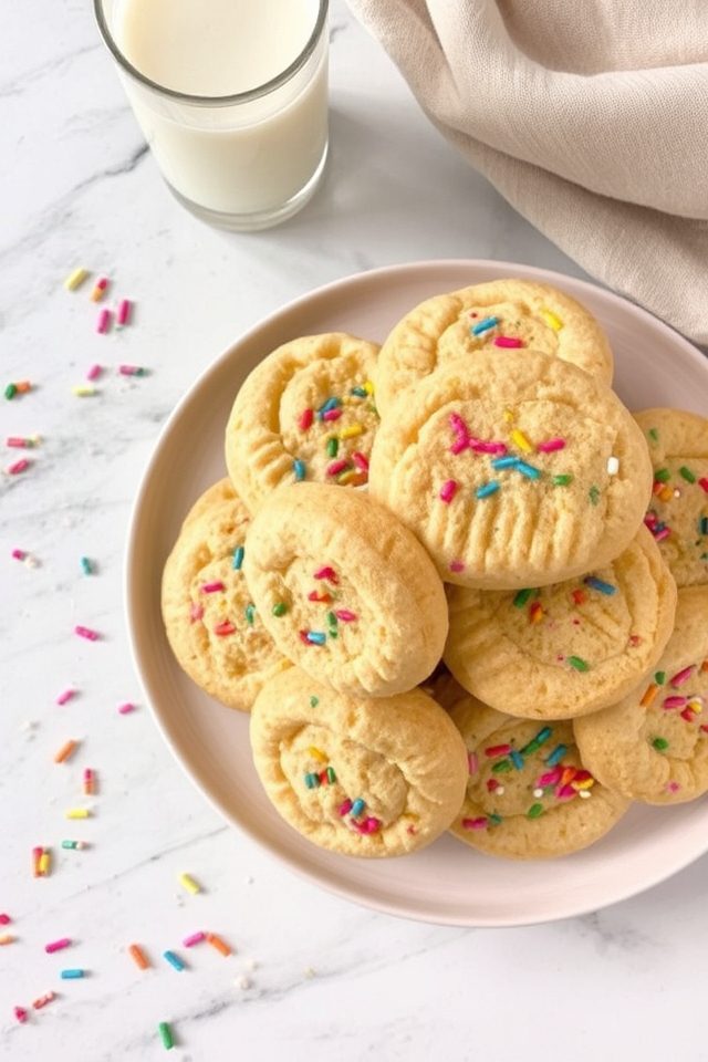 soft rainbow sprinkle cookies