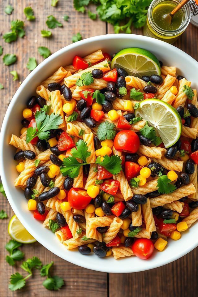 southwest bean pasta salad