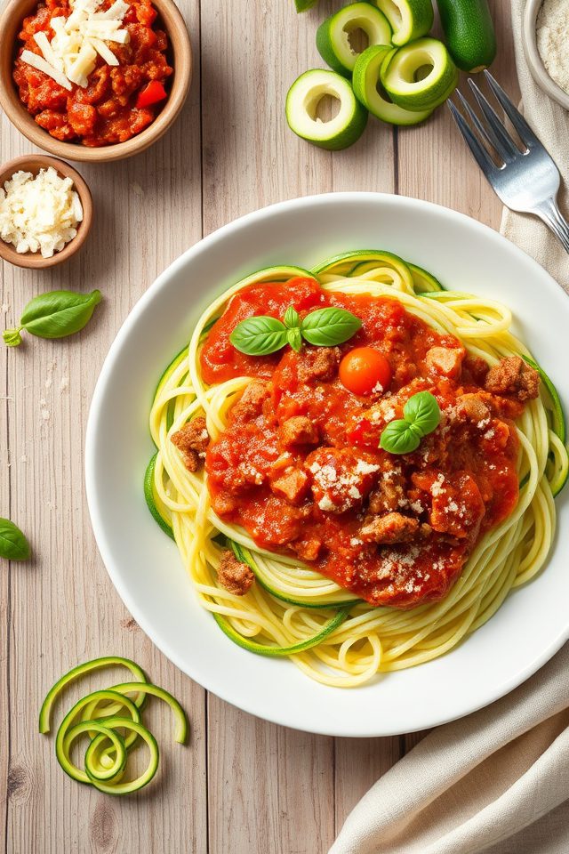 spaghetti with zucchini noodles