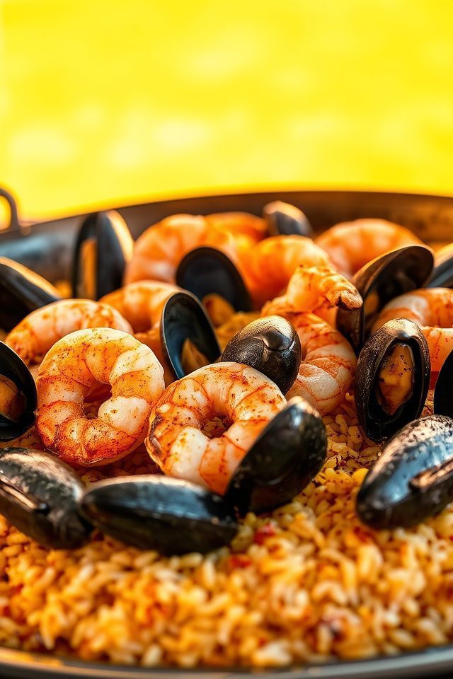 spanish seafood rice dish