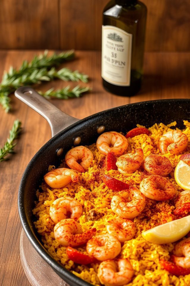 spanish spicy seafood dish