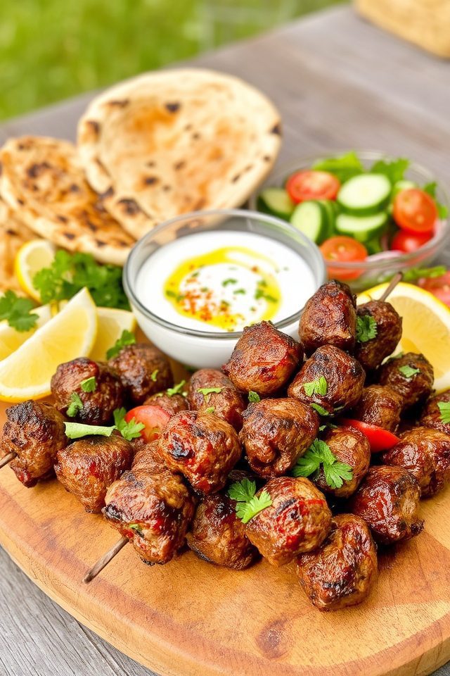 spiced lamb skewers grilled