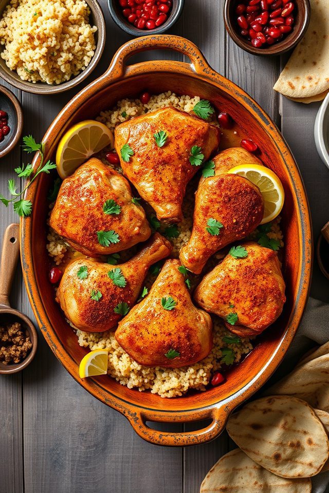 spiced moroccan chicken thighs