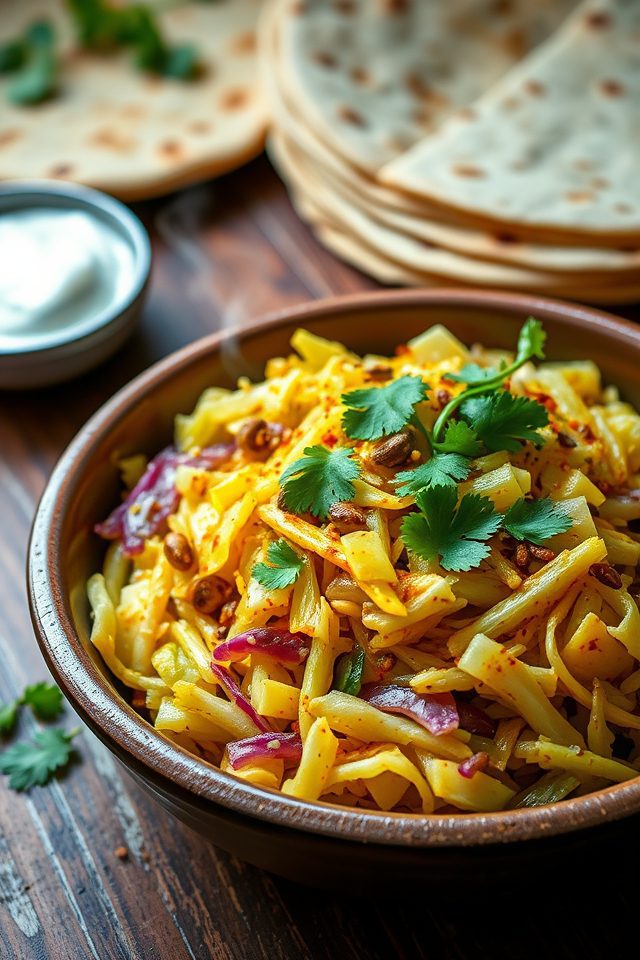 spiced stir fried cabbage