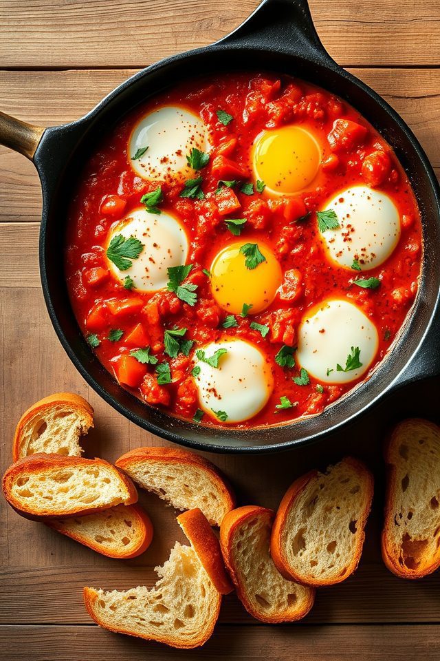 spiced tomato egg skillet