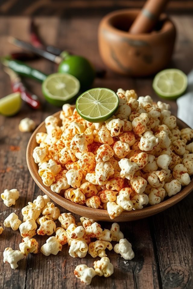 spicy ancho chile popcorn