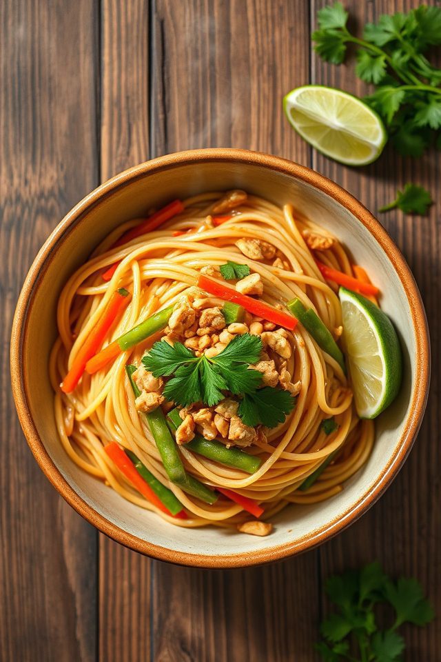 spicy asian noodle dish