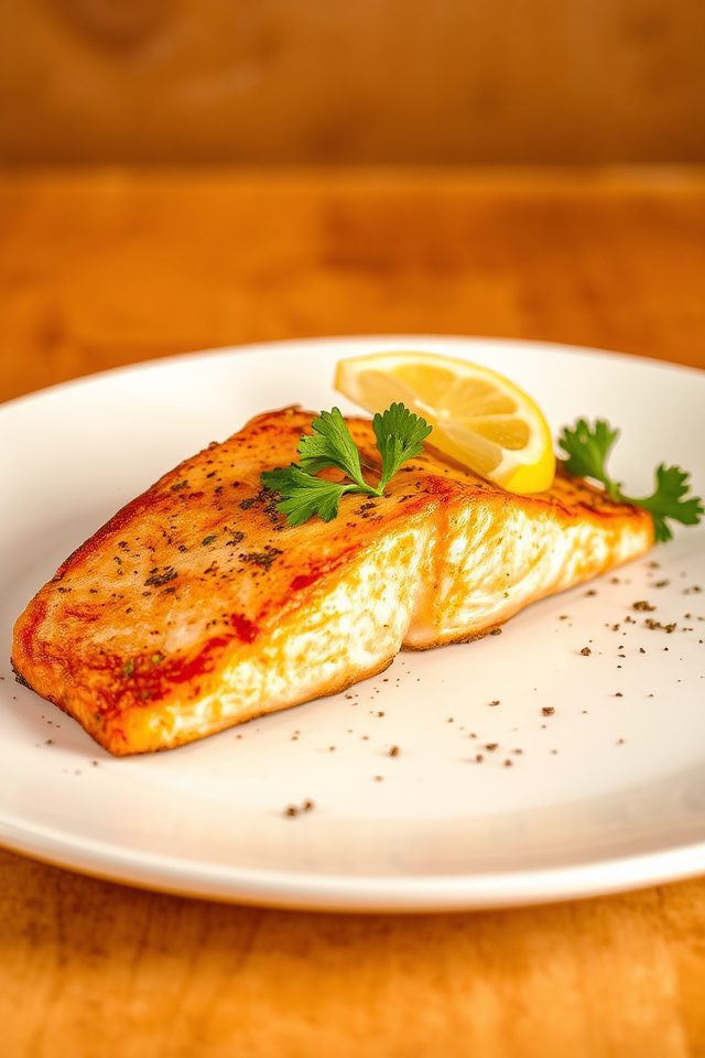 spicy baked salmon dish