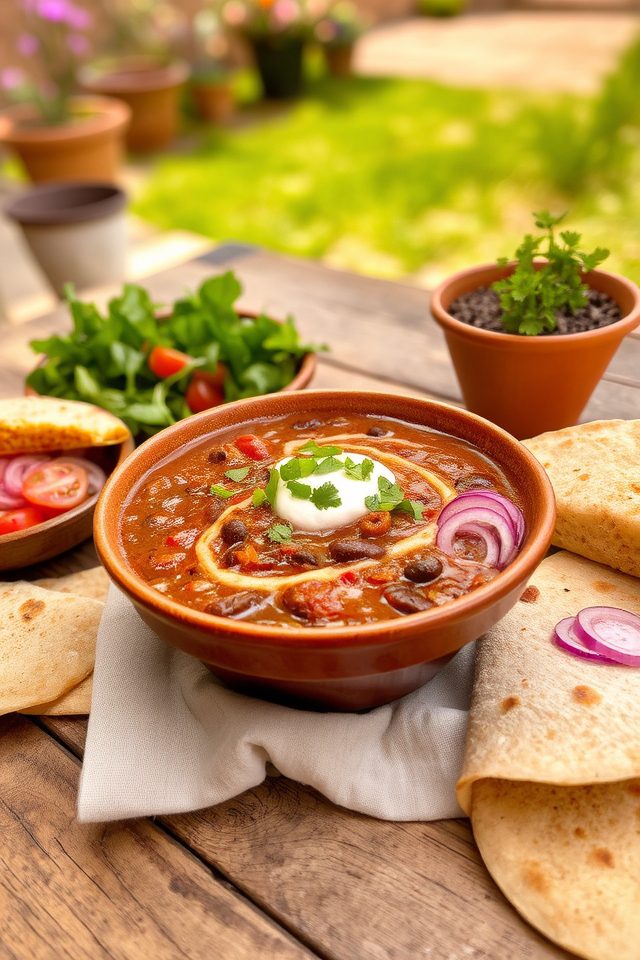 spicy black bean chili