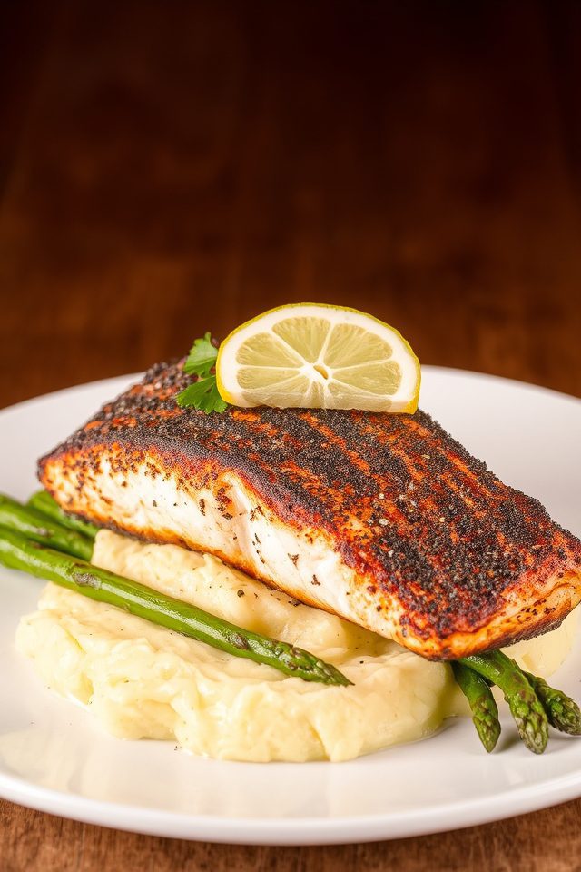 spicy cajun redfish dish