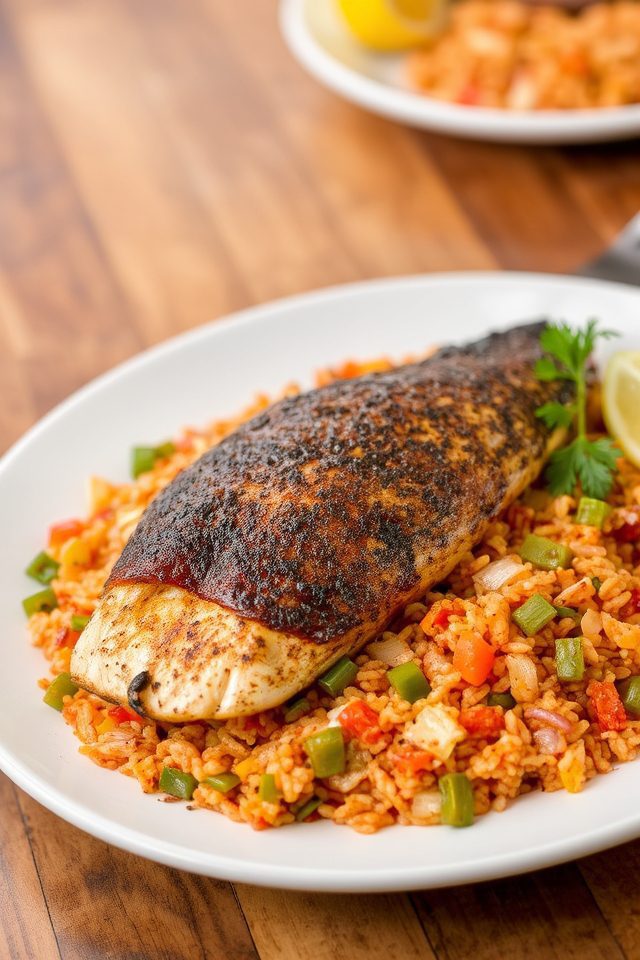 spicy cajun seafood dish